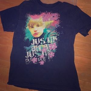 Rare Justin Bieber My World Tour Tee 2012